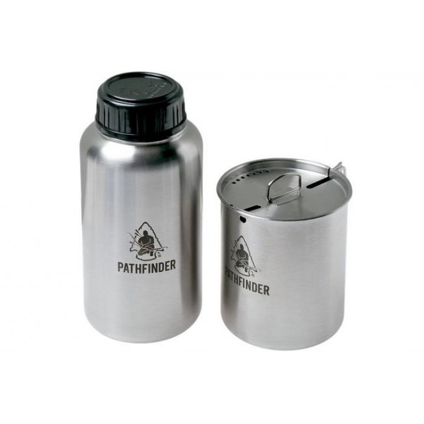 PATHFINDER 32 oz Stainless Steel Water Bottle with Nesting Cup Set